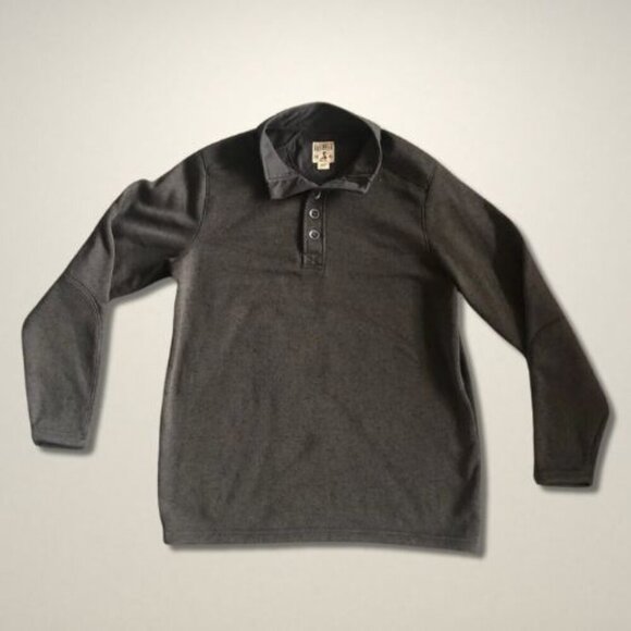 Red Head Pullover Long Sleeve Three Button Placket Ribbed Cuffs Breathable Men S - Picture 1 of 8